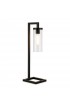 Table Lamps| Hailey Home Malva 26-in Black/Seeded LED Table Lamp with Glass Shade - EQ79679