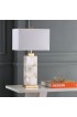 Table Lamps| JONATHAN Y Contemporary 27.5-in Gold Leaf Rotary Socket Table Lamp with Linen Shade - VZ40970