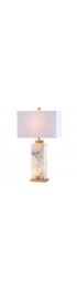 Table Lamps| JONATHAN  Y Contemporary 27.5-in Gold Leaf Rotary Socket Table Lamp with Linen Shade - VZ40970