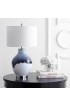 Table Lamps| JONATHAN Y Glam 27-in Chrome Rotary Socket Table Lamp with Linen Shade - VF26371