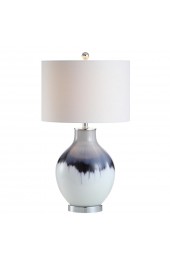 Table Lamps| JONATHAN Y Glam 27-in Chrome Rotary Socket Table Lamp with Linen Shade - VF26371