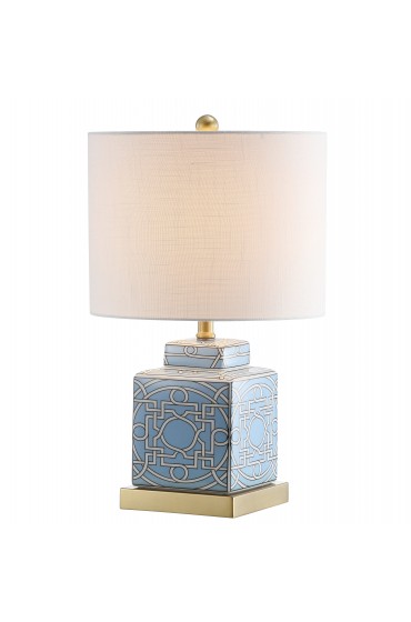 Table Lamps| JONATHAN Y Transitional 22-in Brass Gold Rotary Socket Table Lamp with Linen Shade - RU92938