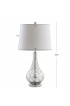 Table Lamps| JONATHAN Y Transitional 25.5-in Chrome Rotary Socket Table Lamp with Linen Shade (Set of 2) - YR95699