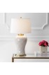 Table Lamps| JONATHAN Y Transitional 29-in Brass Gold Rotary Socket Table Lamp with Linen Shade - HF53479