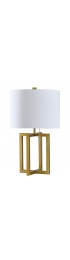Table Lamps| StyleCraft Home Collection 22-in Solid Gold Table Lamp with Fabric Shade - ZE23410
