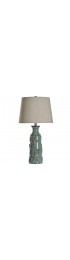 Table Lamps| StyleCraft Home Collection 29-in Blue Bay 3-Way Table Lamp with Fabric Shade - PL37681