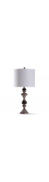 Table Lamps| StyleCraft Home Collection Bishop 32.5-in Weathered Natural 3-Way Table Lamp with Linen Shade - UB10425