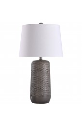 Table Lamps| StyleCraft Home Collection Galey 30-in Dark Gray 3-Way Table Lamp with Fabric Shade - SW30478