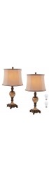 Table Lamps| True Fine 26-in Antique Bronze Rotary Socket Table Lamp with Fabric Shade - RF00661