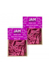Clothespins| JAM Paper 100-Pack Pink Wood Clothespins - YE90916