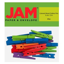 Clothespins| JAM Paper 20-Pack Wood Clothespins - GB51788