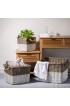 Laundry Hampers & Baskets| Glitzhome Wicker Hamper and Basket Set - XV41662