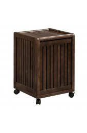 Laundry Hampers & Baskets| HomeRoots Wood Laundry Cart - KS09206
