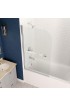 Bathtub Doors| ANZZI Myth series 33-in to 34-in W x 58-in H Frameless Hinged Polished Chrome Standard Bathtub Door (Clear Glass) - HM88973