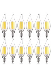 Decorative Light Bulbs| Luxrite 60-Watt EQ CA11 Cool White Dimmable Candle Bulb Light Bulb (12-Pack) - DT42677