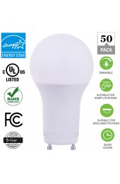 General Purpose LED Light Bulbs| Simply Conserve 60-Watt EQ Cool White A19 with GU24 Base LED 60-Watt EQ A19 Cool White Dimmable LED Light Bulb (50-Pack) - KD23234