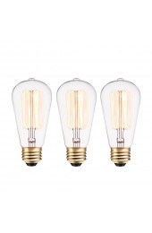Incandescent Light Bulbs| Globe Electric Vintage Edison 40-Watt Dimmable S Vintage Decorative Incandescent Light Bulb (3-Pack) - JD35978