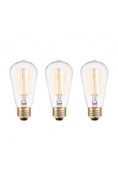 Incandescent Light Bulbs| Globe Electric Vintage Edison 60-Watt Dimmable S Vintage Decorative Incandescent Light Bulb (3-Pack) - WD50264