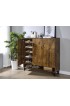 | ACME FURNITURE Nimeda 47-in W x 46-in H Steel Salvage Oak Freestanding Utility Storage Cabinet - KW83781