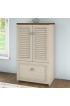 | Bush Furniture Fairview 23.74-in W x 41.69-in H Wood Composite Antique White/Tea Maple Freestanding Utility Storage Cabinet - KR17051