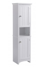 | OSHOME Pleasant White 14.2-in W x 57-in H Wood Composite Pleasant White Freestanding Utility Storage Cabinet - DY12893
