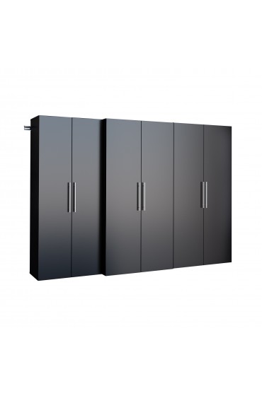 | Prepac HangUps 102-in W x 72-in H Wood Composite Black Wall-mount Utility Storage Cabinet - NR28647