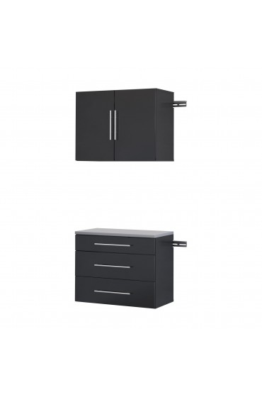 | Prepac HangUps 30-in W x 72-in H Wood Composite Black Wall-mount Utility Storage Cabinet - SE65194