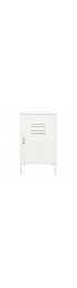 | Ameriwood Home SystemBuild Bonanza Metal Locker End Table, White - AK18011