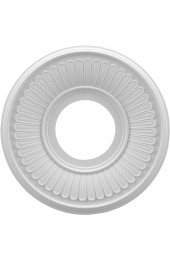 Ceiling Medallions & Rings| Ekena Millwork Berkshire Thermoformed 10-in W x 10-in L PVC Ceiling Medallion - AM09870
