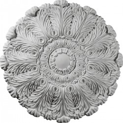 Ceiling Medallions & Rings| Ekena Millwork Durham 31-in W x 31-in L Primed Polyurethane Ceiling Medallion - ZX85196