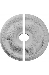 Ceiling Medallions & Rings| Ekena Millwork Granada 23.375-in W x 23.375-in L White Urethane Ceiling Medallion - SY03885