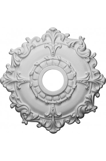 Ceiling Medallions & Rings| Ekena Millwork Riley 18-in W x 18-in L Primed Polyurethane Ceiling Medallion - VC59366