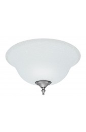 Light Shades| Hunter 6-in x 14-in Bowl White Linen Clear Glass Ceiling Fan Light Shade with 2-1/4-in-Setcrew fitter - LE77085