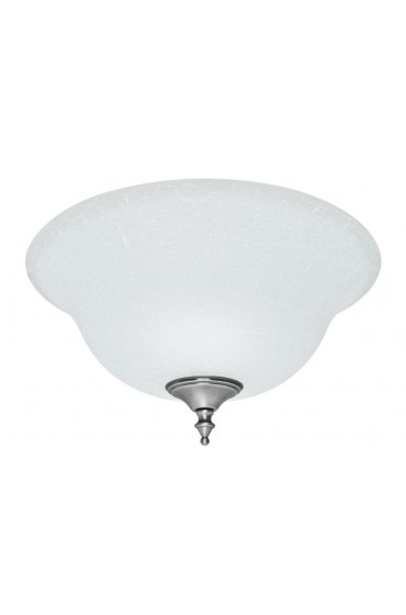 Light Shades| Hunter 6-in x 14-in Bowl White Linen Clear Glass Ceiling Fan Light Shade with 2-1/4-in-Setcrew fitter - LE77085
