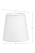 Light Shades| Progress Lighting Elara 5.5-in x 5.5-in Cone White Linen Chandelier Light Shade Slip Uno fitter - WS12520