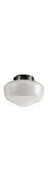 Light Shades| RP Lighting + Fans Royal Pacific 3.25-in x 7-in Schoolhouse White Opal Glass Alabaster Glass Ceiling Fan Light Shade with 4-in-Setcrew fitter - NL84836