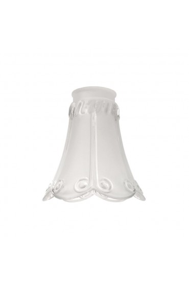 Light Shades| Style Selections 5.17-in x 4.8-in Bell Clear/Frosted Textured Glass Vanity Light Shade with 2-1/4-in Lip fitter - TR02570