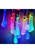 Lighting Chains| Sonicgrace Solar Water Drop String Light – 16.5’ length, 20 water drop LED lights - MJ61172