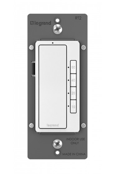 Timers & Light Controls| Legrand radiant 4 Button In-Wall Countdown Lighting Timer - NM54575