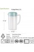 0.66 Gallon 2.5 Litre Plastic Pitcher with Lid BPA-FREE Eco-Friendly Carafes Mix Drinks Water Jug for Hot Cold Lemonade Juice Beverage Jar Ice Tea Kettle 84oz Blue