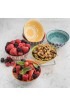 Annovero Dessert Bowls – Set of 6 Small Porcelain Bowls for Snacks Rice Condiments Side Dishes or Ice Cream 4.75 Inch Diameter 10 Fluid Ounce 1.25 Cup Capacity