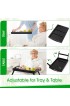 Bed Tray Table Folding Legs with Handles Breakfast Food Tray for Sofa,Bed,Eating,Drawing,Platters Serving Lap Desk Snack TrayBlack Small