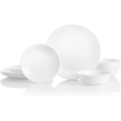 Corelle 18 Piece Dinnerware Sets for 6 | Dinner Plate Appetizer Plate and Soup or Cereal Bowl Set | Triple Layer Plates and Bowls are Highly Chip and Crack Resistant | Dishwasher & Microwave Safe
