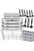 Disposable Chafing Servers with Covers 33pc Buffet Set Includes Full-Size Wire Stand & Fuel cans Disposable Pans & Utensils Buffet Servers and Warmers Disposable for Parties and Catering
