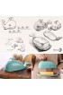 DOWAN Whale Butter Dish Cute Butter Dish Funny Gifts for Mom Wife Friends Fish Bone Cutting Measuring Lines and Tail Non-slip Design Ideal Decor Gift for Birthday Wedding Housewarming Turquoise
