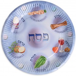 Paper Seder plates for Passover 25 Pack 9 Inch Disposable Pesach plate for kids.