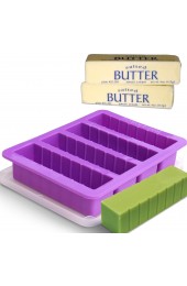 Silicone Butter Mold Tray with Lid Purple