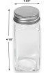 SimpleHouseware Spice Jars 4 Ounce Square Bottles w label 12 Pack