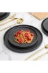 Stone Lain Coupe Dinnerware Set Service For 4 Black Matte Matte Black