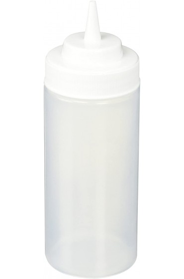 Winco 6-Piece Wide Mouth Squeeze Bottles 16 Ounce Clear